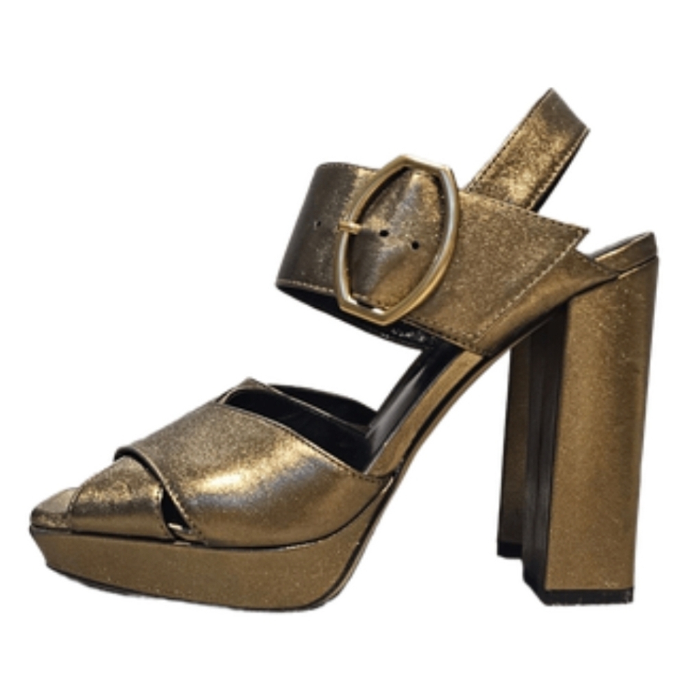 Banana Republic Metallic Bronze Platform Sandals – Italian Made, Size 8.5
